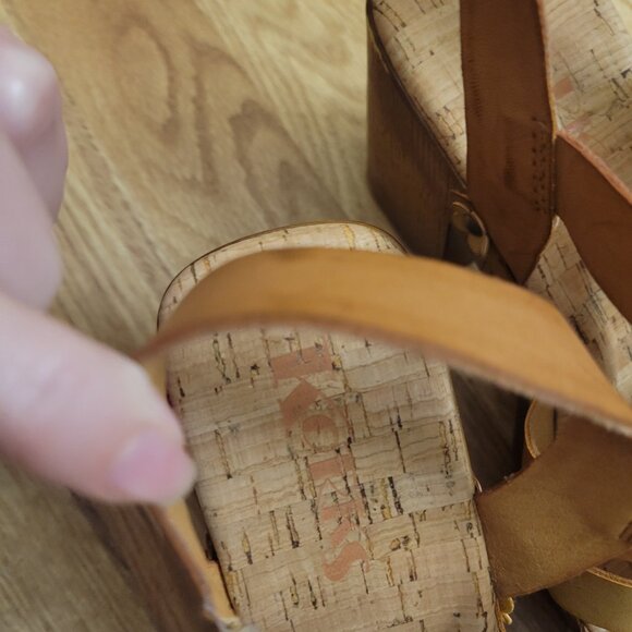 KORKS Kork-Ease Willow Brown Strappy Chunky Heel Platform Sandals US 8 - Picture 2 of 5